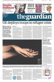 The Guardian (UK) Newspaper Front Page for 7 March 2016