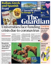 The Guardian (UK) Newspaper Front Page for 7 March 2020