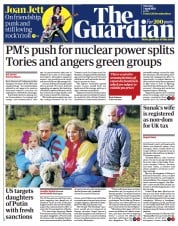 The Guardian (UK) Newspaper Front Page for 7 April 2022