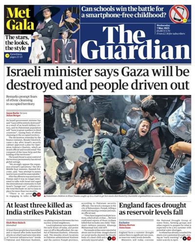 The Guardian Newspaper Front Page (UK) for 7 May 2025