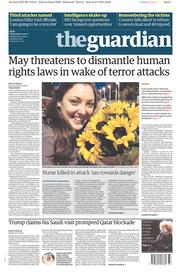 The Guardian (UK) Newspaper Front Page for 7 June 2017