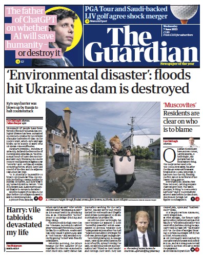 The Guardian Newspaper Front Page (UK) for 7 June 2023