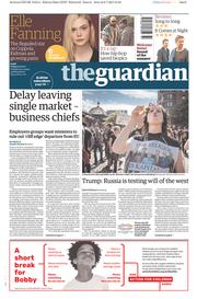 The Guardian (UK) Newspaper Front Page for 7 July 2017
