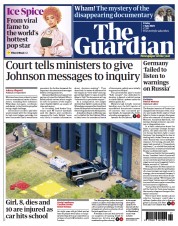 The Guardian (UK) Newspaper Front Page for 7 July 2023