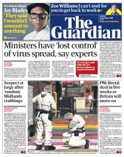 The Guardian (UK) Newspaper Front Page for 7 September 2020