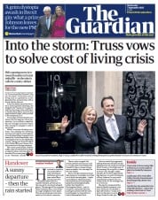 The Guardian (UK) Newspaper Front Page for 7 September 2022