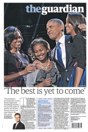 The Guardian Newspaper Front Page (UK) for 8 November 2012