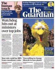 The Guardian (UK) Newspaper Front Page for 8 November 2021