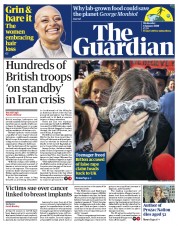 The Guardian (UK) Newspaper Front Page for 8 January 2020