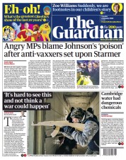 The Guardian (UK) Newspaper Front Page for 8 February 2022