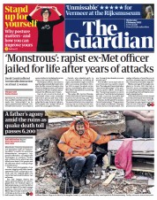 The Guardian front page for 8 February 2023