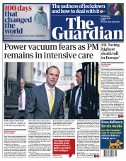 The Guardian (UK) Newspaper Front Page for 8 April 2020