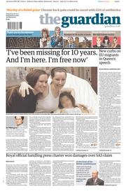 The Guardian Newspaper Front Page (UK) for 8 May 2013