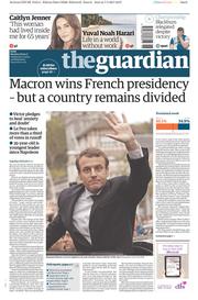 The Guardian (UK) Newspaper Front Page for 8 May 2017