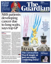 The Guardian (UK) Newspaper Front Page for 8 May 2023