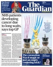 The Guardian (UK) Newspaper Front Page for 8 May 2023