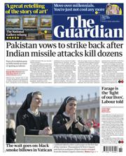 The Guardian front page for 8 May 2025