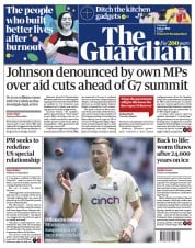 The Guardian (UK) Newspaper Front Page for 8 June 2021