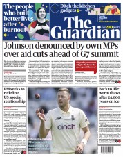 The Guardian (UK) Newspaper Front Page for 8 June 2021