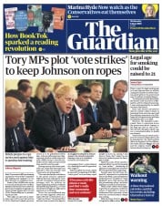 The Guardian (UK) Newspaper Front Page for 8 June 2022