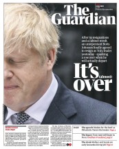 The Guardian (UK) Newspaper Front Page for 8 July 2022