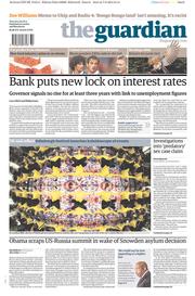 The Guardian (UK) Newspaper Front Page for 8 August 2013