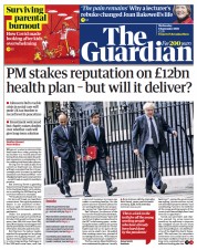 The Guardian (UK) Newspaper Front Page for 8 September 2021