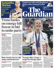 The Guardian (UK) Newspaper Front Page for 8 September 2022