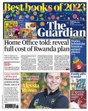 The Guardian front page for 9 December 2023