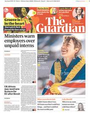 The Guardian (UK) Newspaper Front Page for 9 February 2018