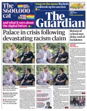 The Guardian (UK) Newspaper Front Page for 9 March 2021