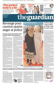 The Guardian (UK) Newspaper Front Page for 9 May 2016