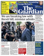 The Guardian (UK) Newspaper Front Page for 9 September 2020