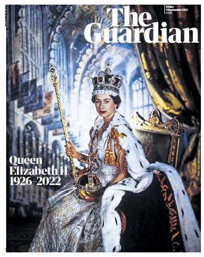 The Guardian Newspaper Front Page (UK) for 9 September 2022