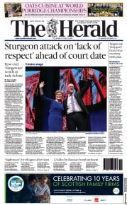 The Herald (UK) Newspaper Front Page for 10 October 2022