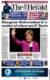 The Herald (UK) Newspaper Front Page for 10 May 2021