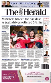 The Herald front page for 10 June 2022