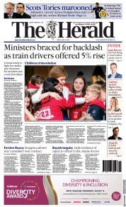 The Herald (UK) Newspaper Front Page for 10 June 2022