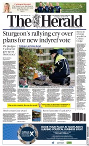 The Herald (UK) Newspaper Front Page for 11 October 2022