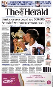 The Herald (UK) Newspaper Front Page for 11 July 2022