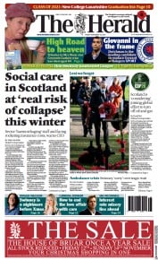 The Herald (UK) Newspaper Front Page for 12 November 2021