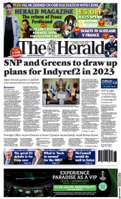 The Herald (UK) Newspaper Front Page for 12 February 2022