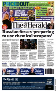 The Herald (UK) Newspaper Front Page for 12 March 2022