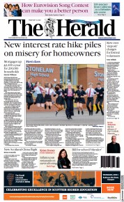 The Herald front page for 12 May 2023