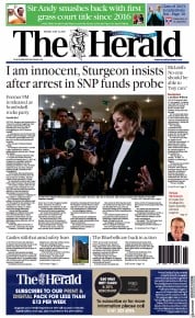 The Herald (UK) Newspaper Front Page for 12 June 2023