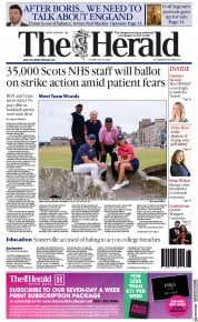 The Herald (UK) Newspaper Front Page for 12 July 2022