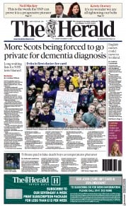 The Herald (UK) Newspaper Front Page for 13 December 2022