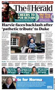 The Herald (UK) Newspaper Front Page for 13 April 2021