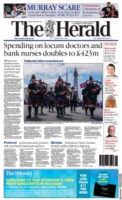 The Herald (UK) Newspaper Front Page for 13 June 2022