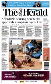 The Herald front page for 13 September 2023